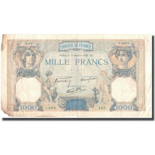 France, 1000 Francs, Cérès et Mercure, 1938-10-13, VF(20-25), Fayette:38.29