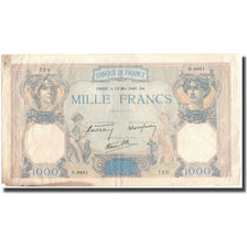France, 1000 Francs, Cérès et Mercure, 1940-05-23, TB+, Fayette:38.47, KM:90c