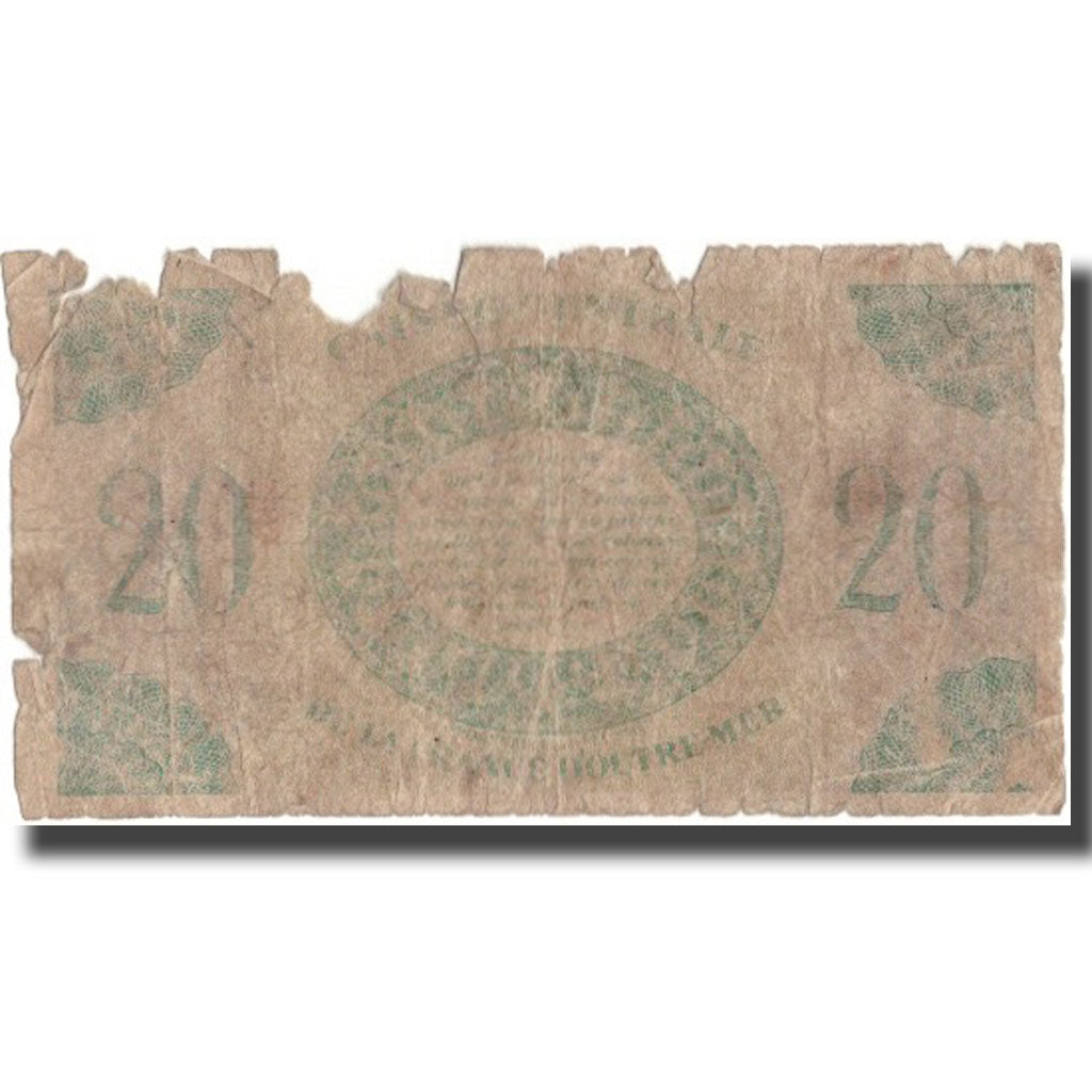 Guadeloupe, 20 Francs, 1944, AB, KM:28a