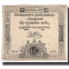 France, 15 Sols, 1792, Buttin, 1792-10-24, EF(40-45), KM:A65