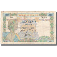 France, 500 Francs, La Paix, 1941-10-30, B+, Fayette:32.23, KM:95b