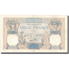 Francia, 1000 Francs, Cérès et Mercure, 1939-03-30, MBC, Fayette:38.35, KM:90c