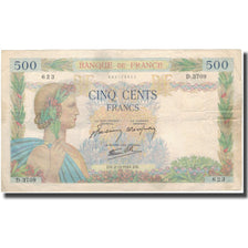 Frankrijk, 500 Francs, La Paix, 1941-10-02, TB, Fayette:32.22, KM:95b