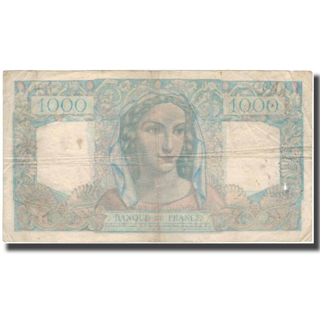 France, 1000 Francs, Minerve et Hercule, 1948-05-27, B+, Fayette:41.21, KM:130b