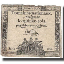 Francia, 15 Sols, 1792, Buttin, 1792-01-04, MB, KM:A54