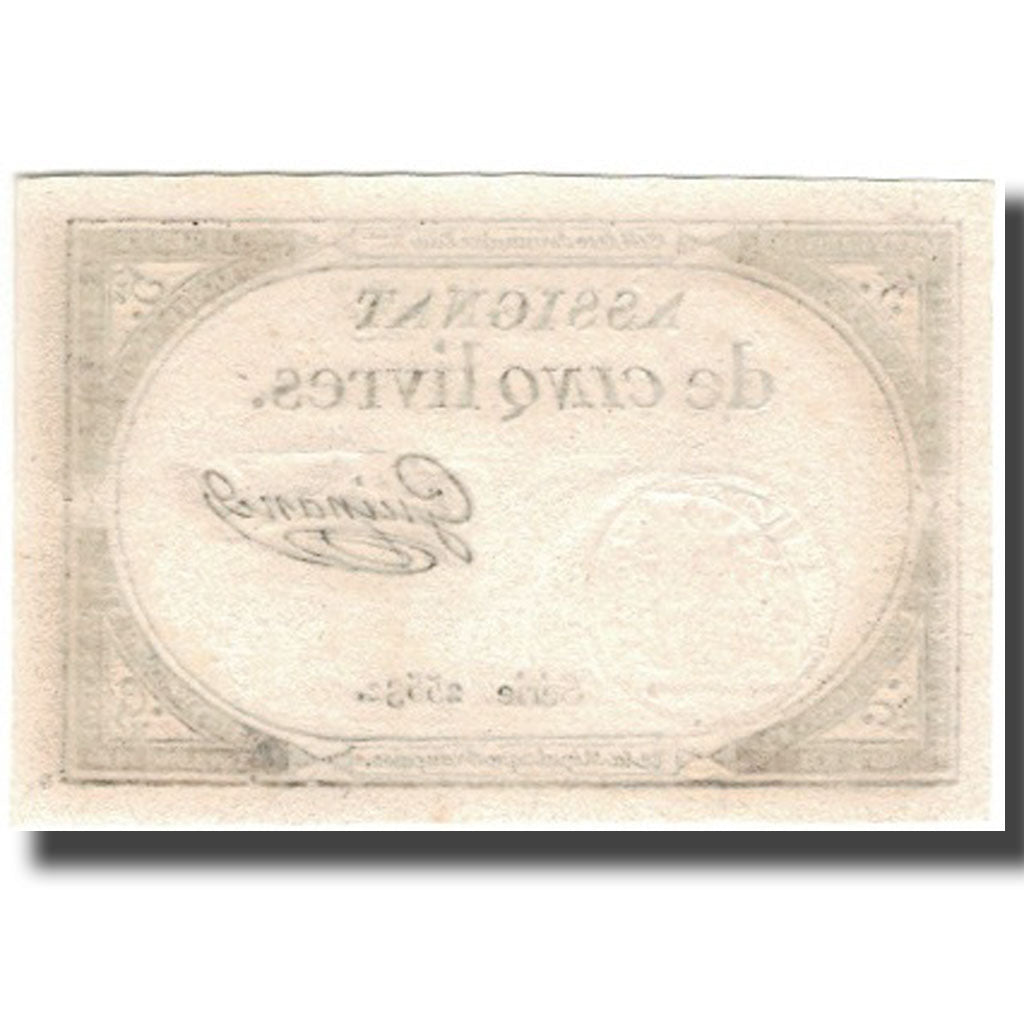 Frankrijk, 5 Livres, 1793, Guinand, TTB+, KM:A76