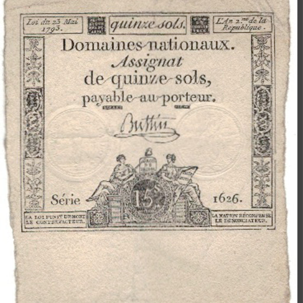 Francia, 15 Sols, 1793, Buttin, 1793-05-25, BB, KM:A69b