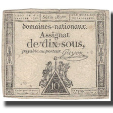 França, 10 Sous, 1792, Guyon, 1792-01-04, VF(30-35), KM:A53