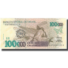 Billet, Brésil, 100 Cruzeiros Reais on 100,000 Cruzeiros, KM:238, NEUF