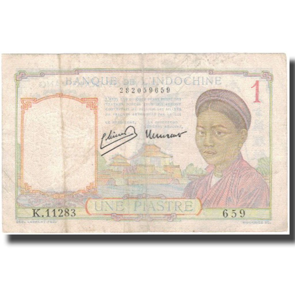 Banknote, FRENCH INDO-CHINA, 1 Piastre, KM:54c, VF(20-25)