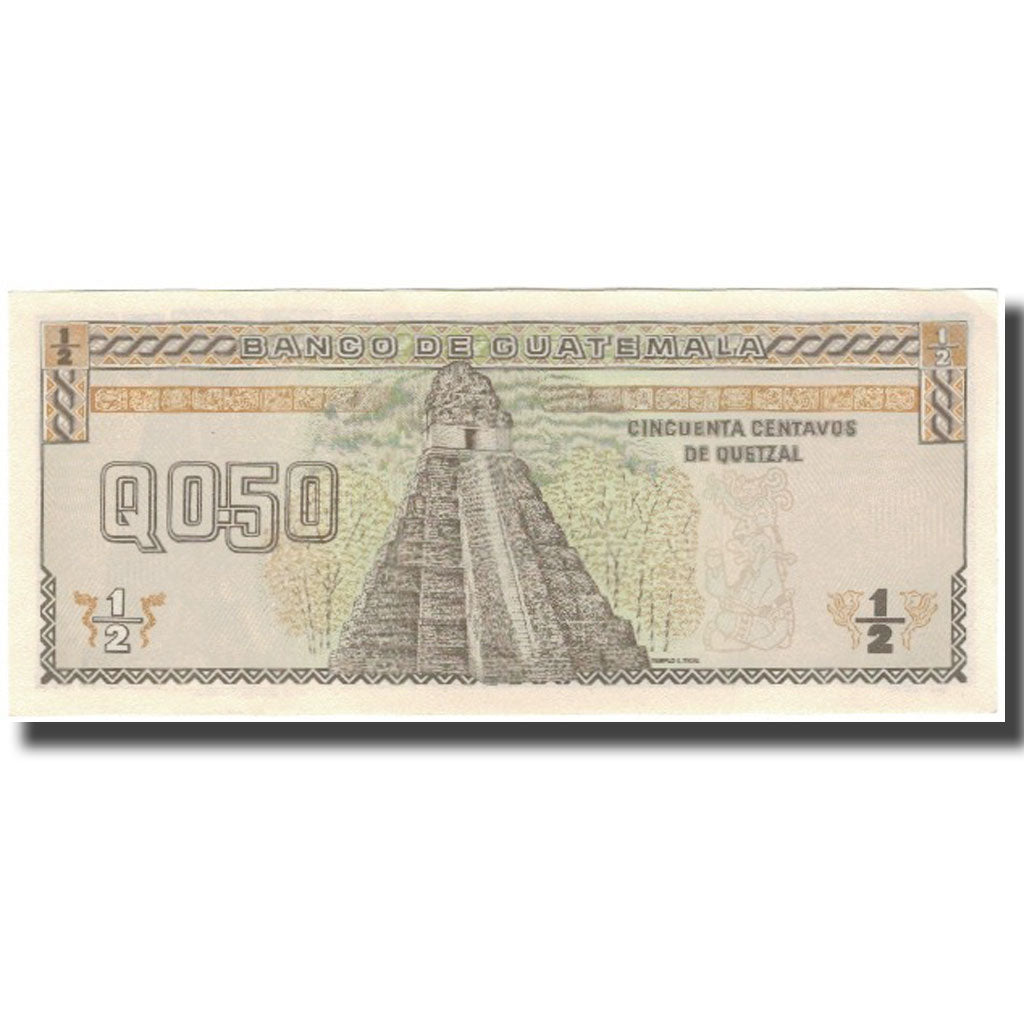 Banknote, Guatemala, 1/2 Quetzal, 1989-01-04, KM:72a, UNC(65-70)