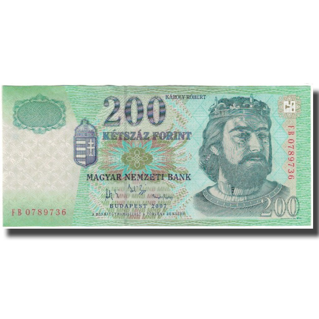 Banknote, Hungary, 200 Forint, 2007, KM:187g, AU(50-53)