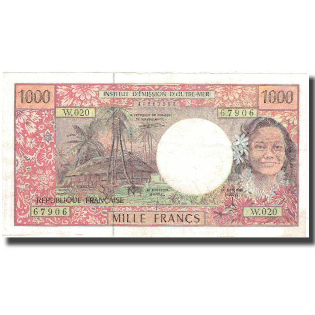 Banknote, French Pacific Territories, 1000 Francs, KM:2b, EF(40-45)