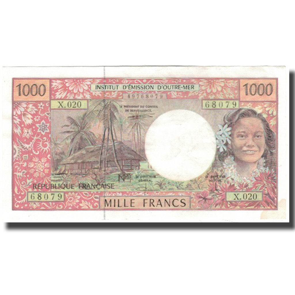 Banknote, French Pacific Territories, 1000 Francs, KM:2b, EF(40-45)