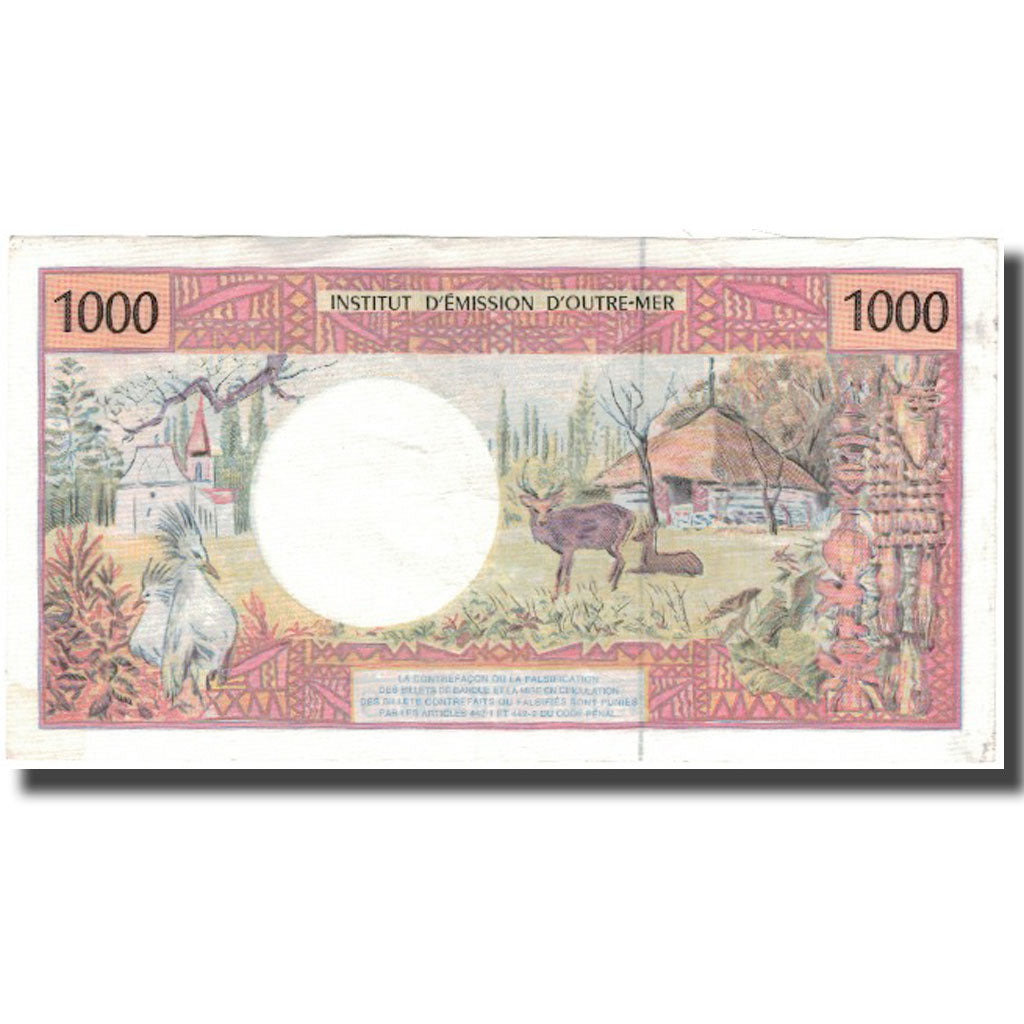 Banknote, French Pacific Territories, 1000 Francs, KM:2b, EF(40-45)