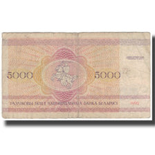 Banknote, Belarus, 5000 Rublei, 1992, KM:12, F(12-15)