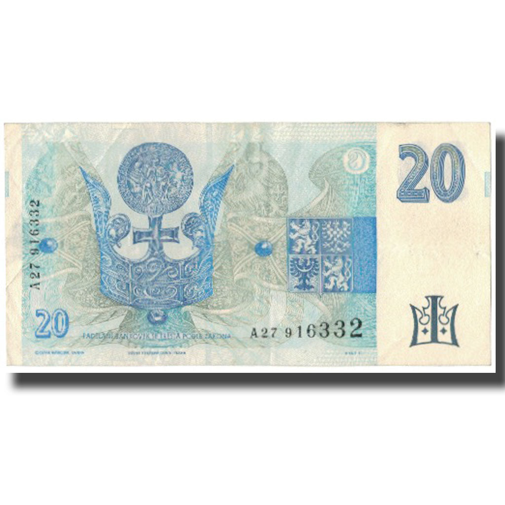 Banknote, Czech Republic, 20 Korun, 1994, 1994, KM:10a, VF(30-35)