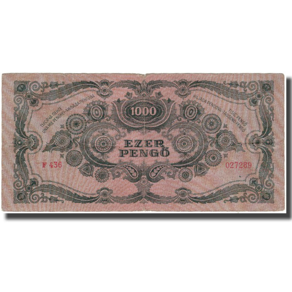 Geldschein, Ungarn, 1000 Pengö, 1945, KM:118b, S+