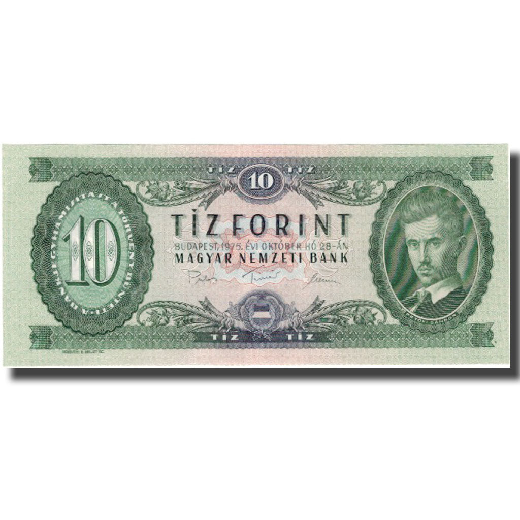 Billete, 10 Forint, 1975, Hungría, KM:168e, UNC