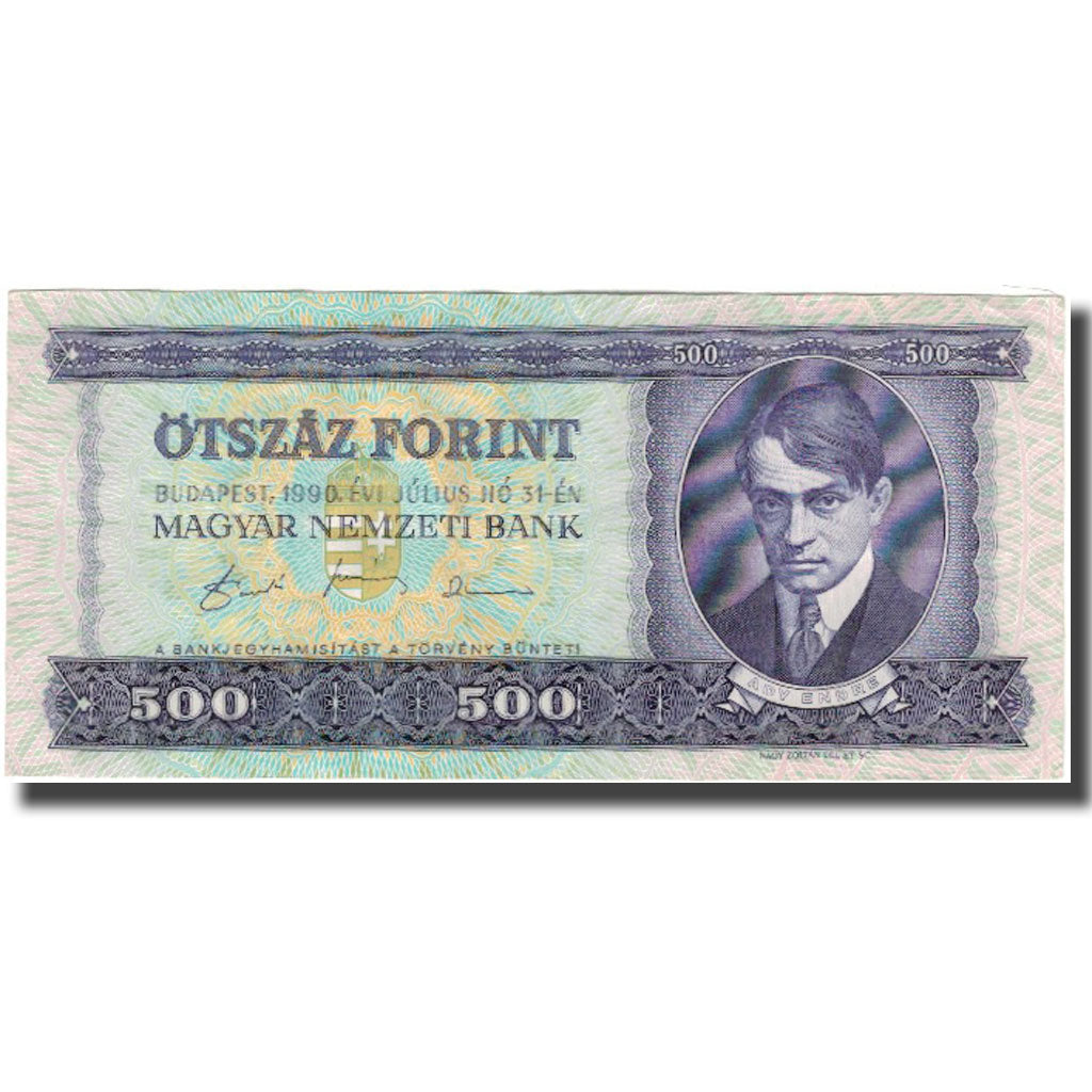 Billete, 500 Forint, 1990, Hungría, KM:175a, MBC