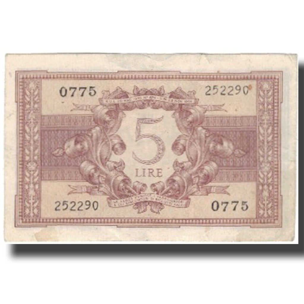 Banconote, Italia, 5 Lire, KM:31c, MB+