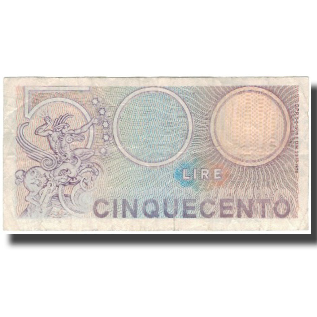Banconote, Italia, 500 Lire, KM:95, MB
