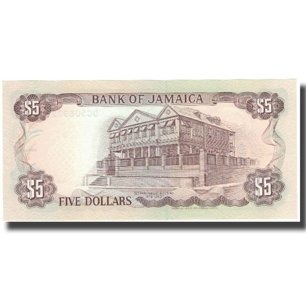 Banconote, Giamaica, 5 Dollars, 1992-08-01, KM:70d, FDS