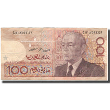 Nota, Marrocos, 100 Dirhams, 1987, KM:65c, VF(30-35)