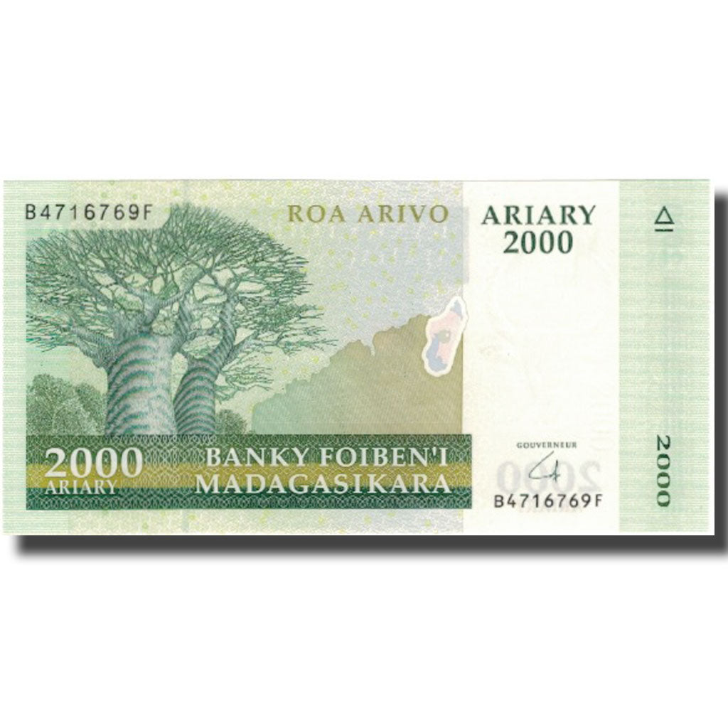 Billete, 2000 Ariary, Madagascar, KM:90b, UNC