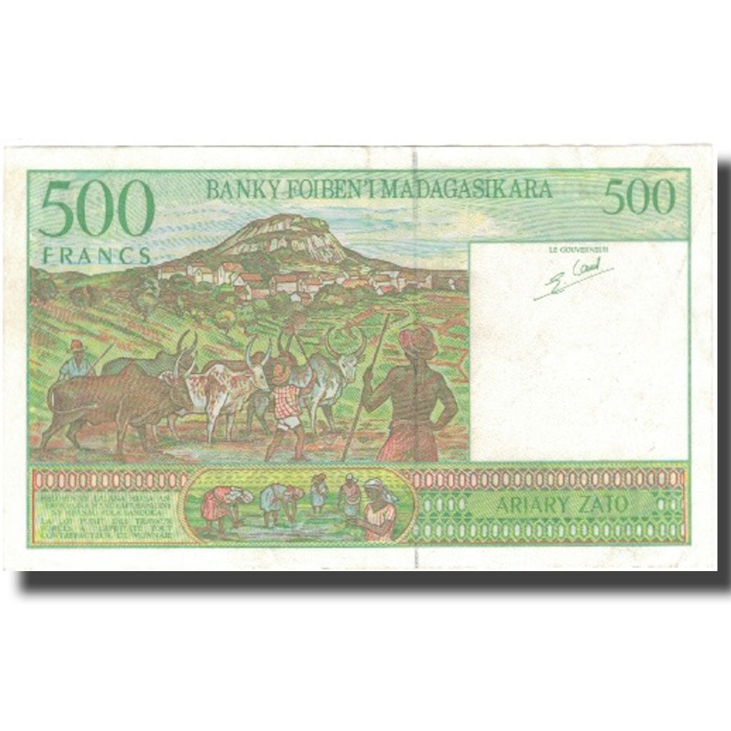 Geldschein, Madagascar, 500 Francs = 100 Ariary, KM:75b, SS