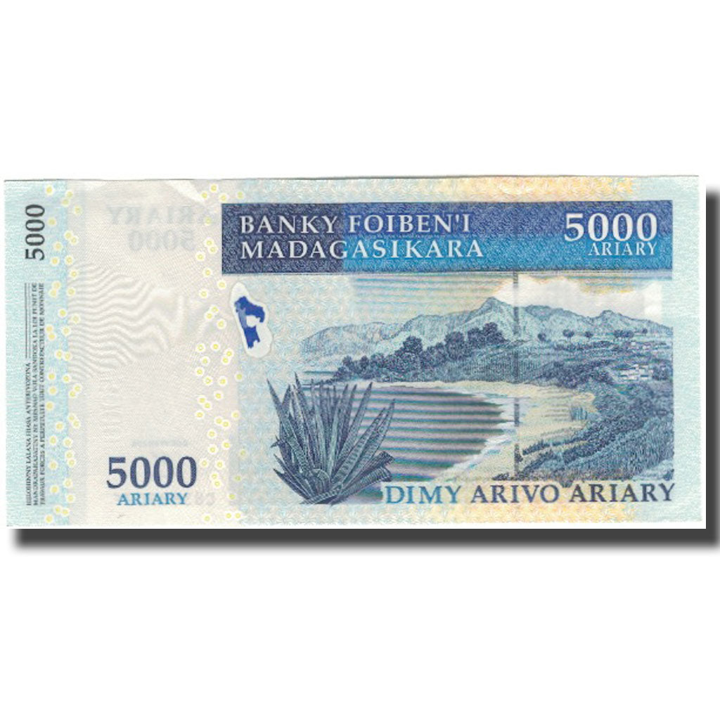 Banknote, Madagascar, 5000 Ariary, KM:91b, UNC(63)