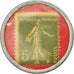 Coin, France, Crédit Lyonnais, 5 Centimes, Timbre-Monnaie, AU(55-58), Aluminium