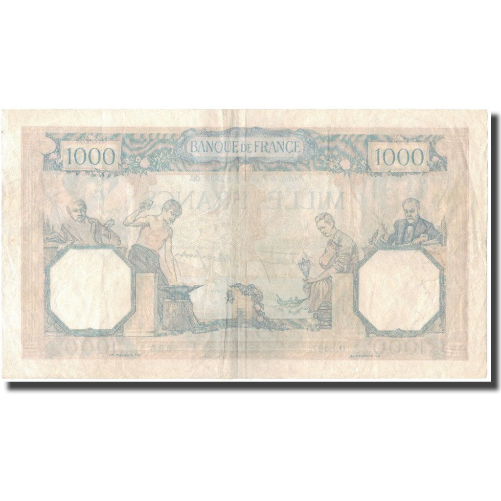 Francia, 1000 Francs, Cérès et Mercure, 1939-12-07, BC, Fayette:38.40, KM:90c