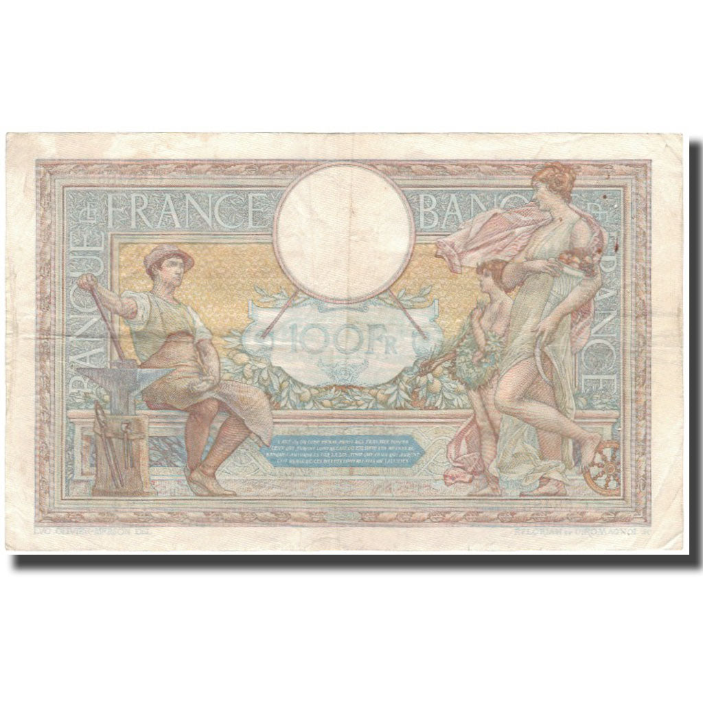 França, 100 Francs, Luc Olivier Merson, 1938-03-31, VG(8-10), Fayette:25.14