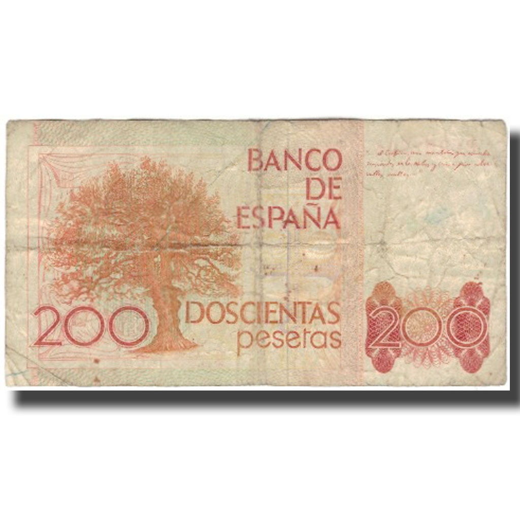 Banknote, Spain, 200 Pesetas, 1980-09-16, VG(8-10)