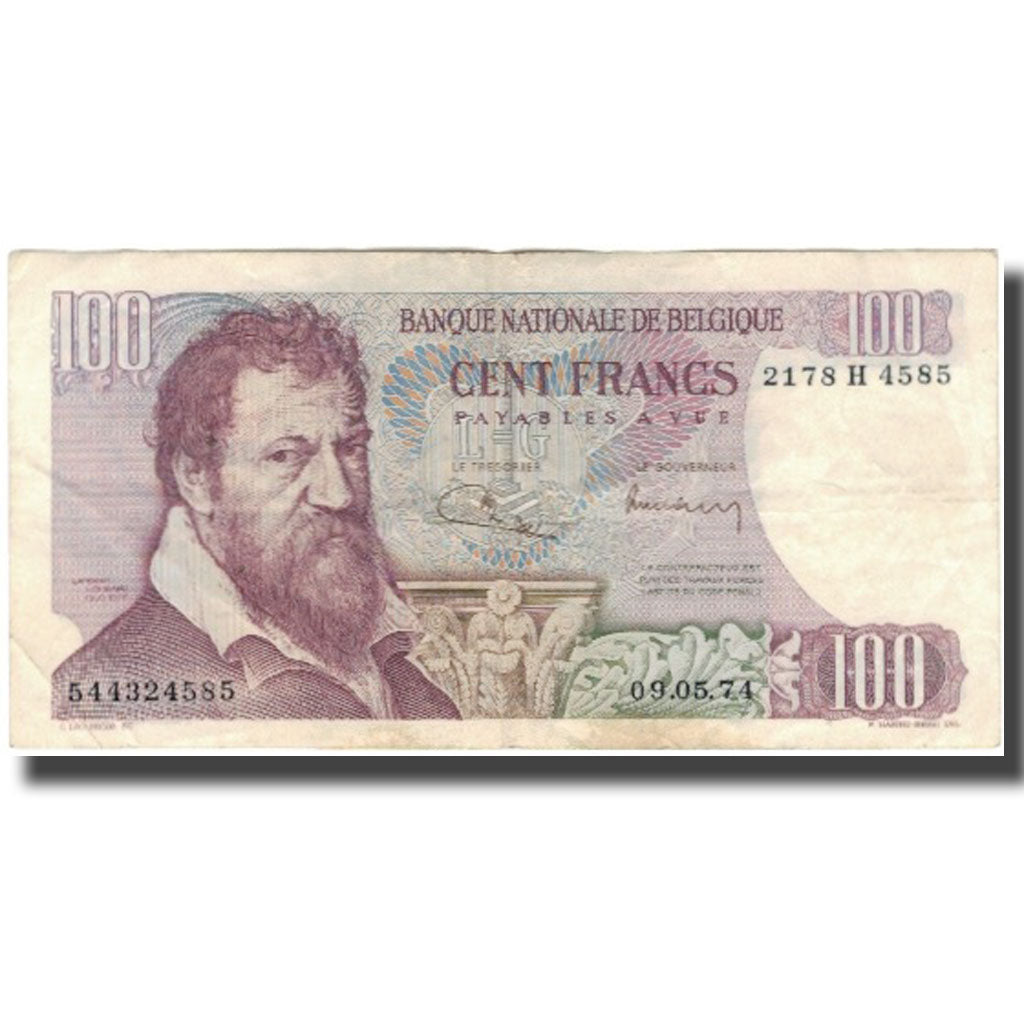Banknote, Belgium, 100 Francs, 1974-05-9, KM:134b, VF(20-25)