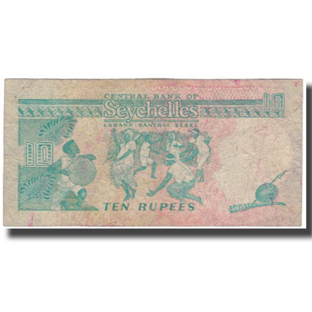 Biljet, Seychellen, 10 Rupees, KM:32, TB