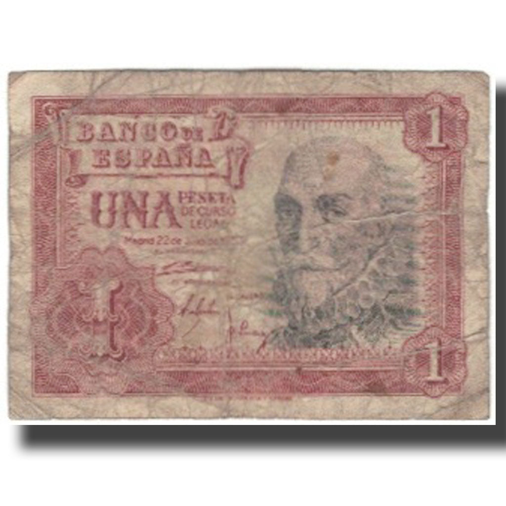 Banknote, Spain, 1 Peseta, 1933-07-22, KM:144a, F(12-15)