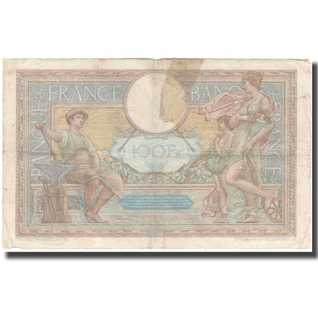 França, 100 Francs, Luc Olivier Merson, 1938-05-19, VF(20-25), Fayette:25.19