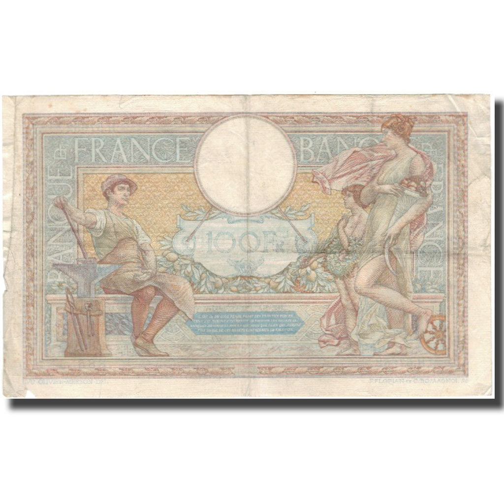 Francja, 100 Francs, Luc Olivier Merson, 1938-02-10, VF(20-25), Fayette:25.10
