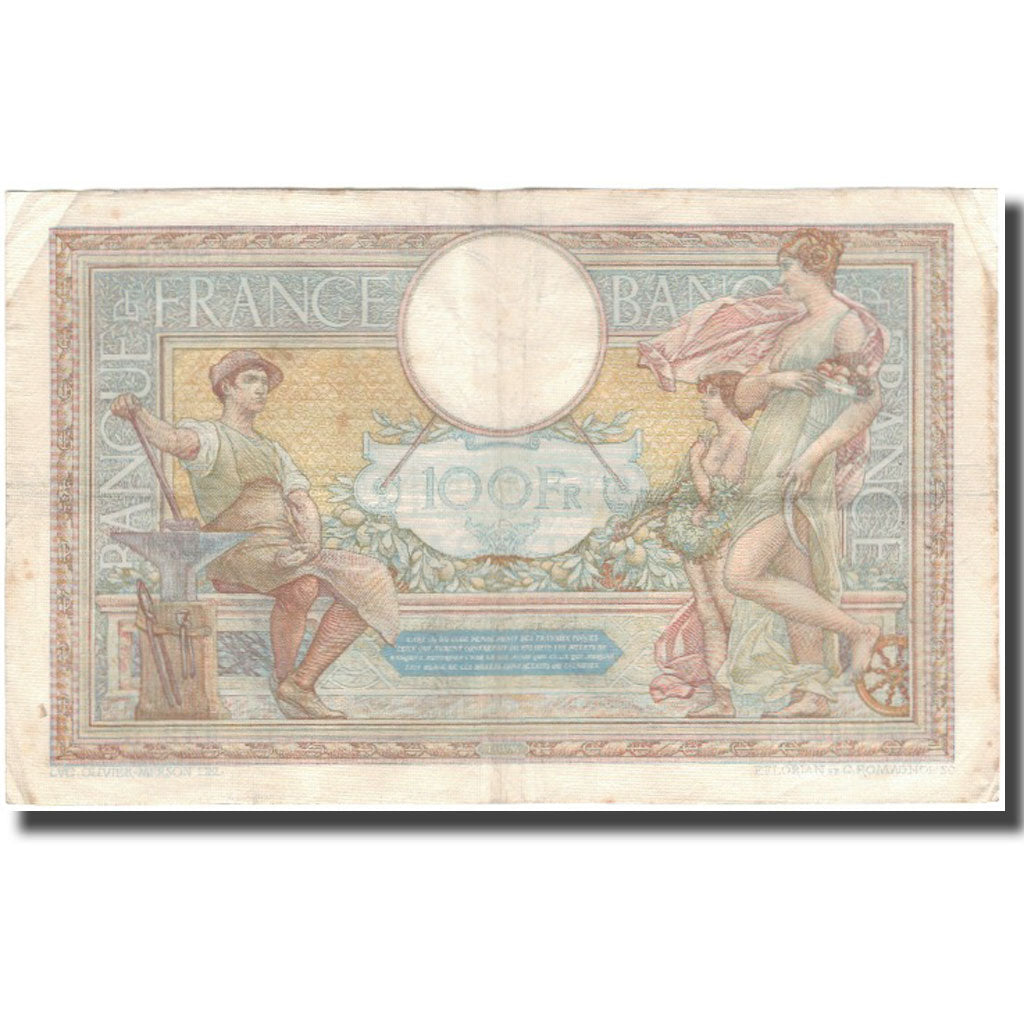 Francja, 100 Francs, Luc Olivier Merson, 1937-04-15, VF(30-35), Fayette:24.16