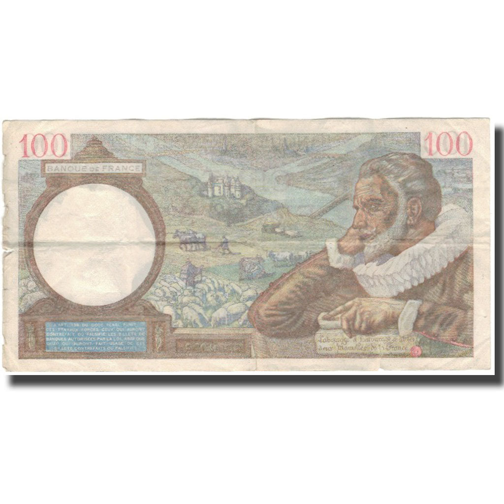 France, 100 Francs, Sully, 1942-04-02, VF(20-25), Fayette:26.69, KM:94