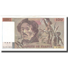 França, 100 Francs, Delacroix, 1994, AU(55-58), Fayette:69ter.1c, KM:154h