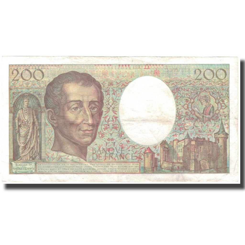 Francja, 200 Francs, Montesquieu, 1994, AU(50-53), Fayette:70.2.1, KM:155f