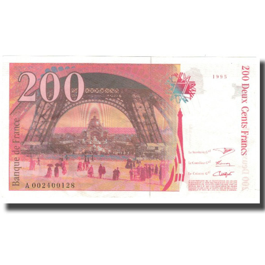 Frankrijk, 200 Francs, Eiffel, 1995, SUP, Fayette:75.1, KM:159a