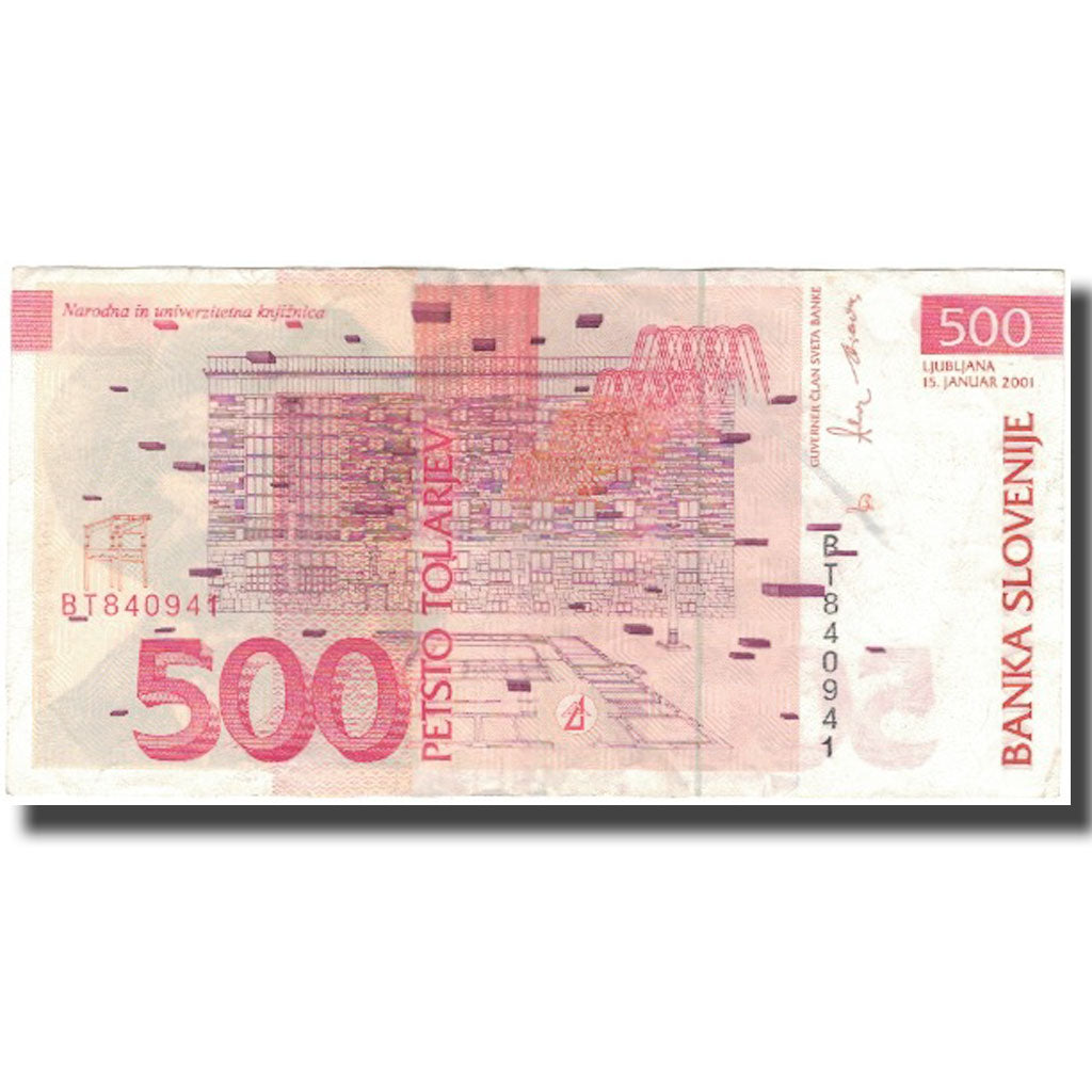 Banknote, Slovenia, 500 Tolarjev, 2001-01-15, KM:16b, EF(40-45)