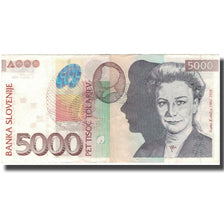 Banknote, Slovenia, 5000 Tolarjev, 1992-01-15, KM:33a, AU(50-53)