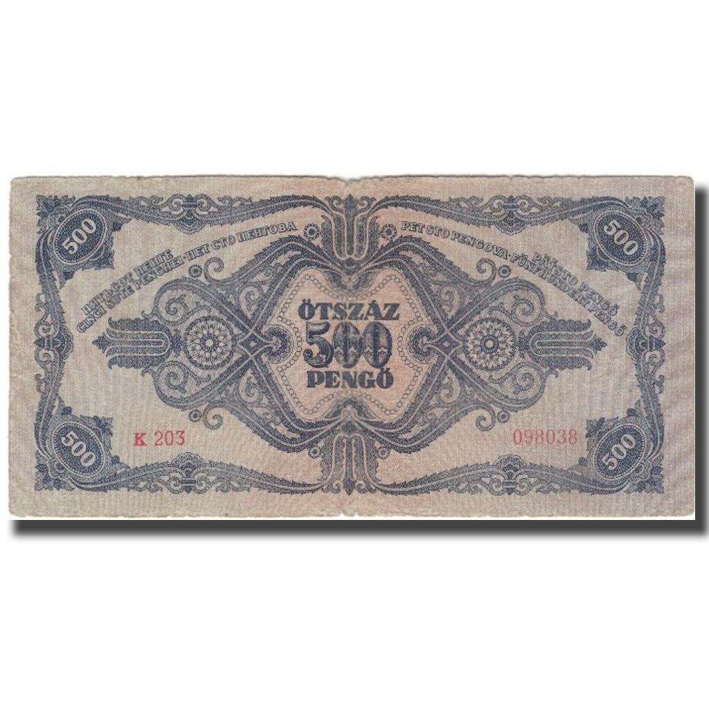 Banknote, Hungary, 500 Pengö, 1945, KM:117a, VF(30-35)