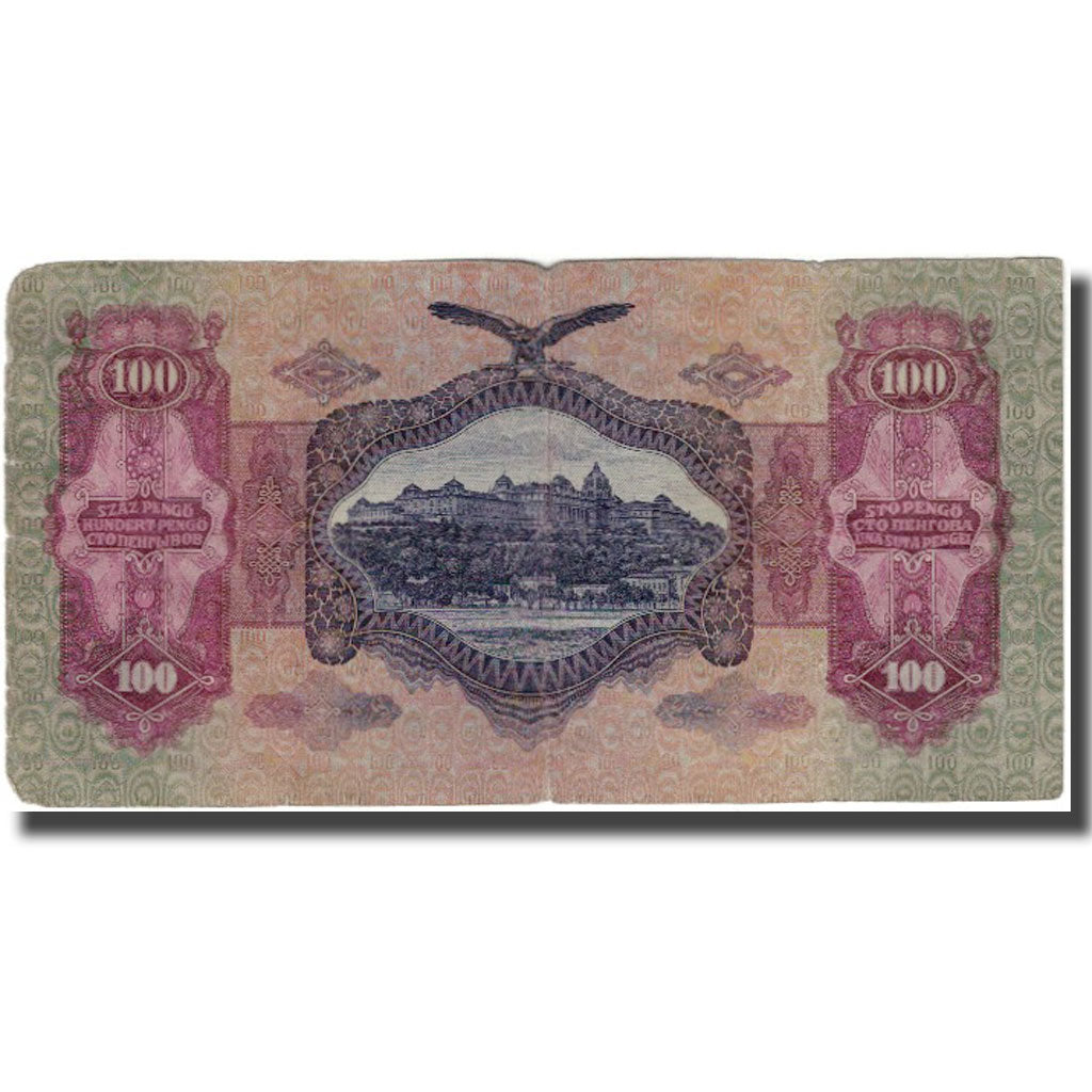 Biljet, Hongarije, 100 Pengö, 1930, KM:98, TB+