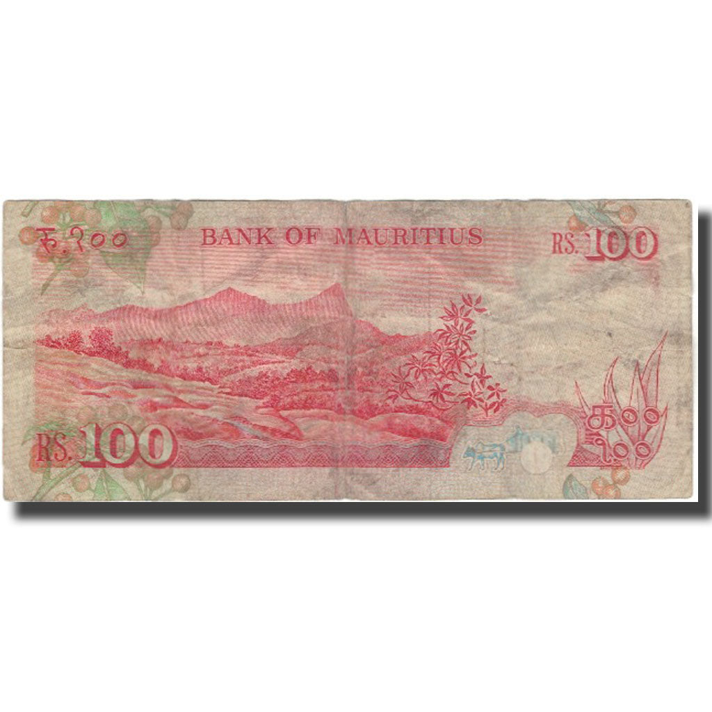 Billete, 100 Rupees, Mauricio, KM:38, BC